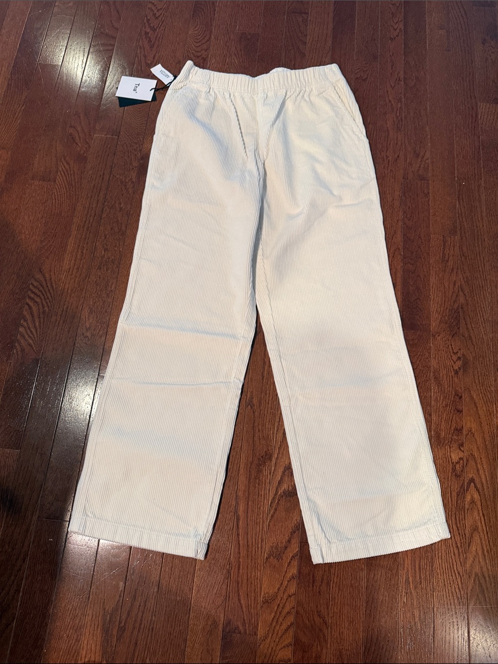 NWT Aritzia TNA Cream Carlaw Pants Wide-Leg